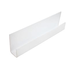 Moulure en J-TRIM, PVC, 1/2" x 8', blanc