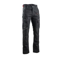 Pantalon, Cortex, extensible, avec poches genouillères, grandeur 31, noir