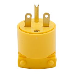Plug  Armoured Clamp - Vinyl - Yellow - NEMA 6- 15P - 15 A/250 V