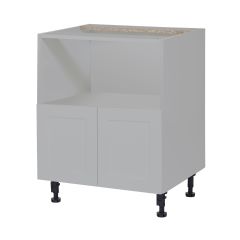 Base Cabinet Microwave 2 Doors - Shaker - Grey - 24" x 34 3/4" x 24"