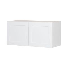 Wall Fridge Cabinet 2 Doors - Shaker - White - 30" x 14" x 12 1/2"