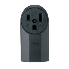 Receptacle Surface Mount - Black - NEMA 6-50R - NEMA 6-50R - 50 A/250 V