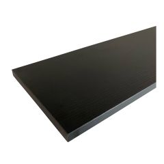 Tablette en mélamine, noir, 10" x 48"