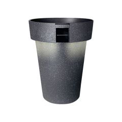 Solar-Powered Outdoor Planter - Grey - 18"