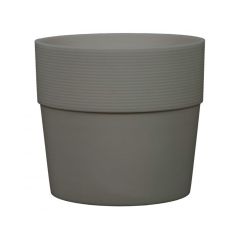 Pot d'intérieur en plastique, Groove, noir, 6,5"