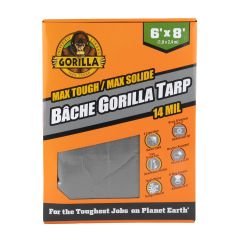 Gorilla Max Solid Tarp - Silver - 6' x 8'