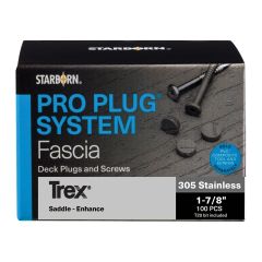 Ensemble vis et bouchons pour fascia, Trex, Saddle, 1 7/8", 100/pqt