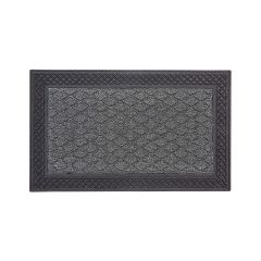 Entrance Mat - Rubber Border - 18’’ x 30’’ - Gray and Black