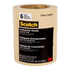 Masking Tape - Contractor Grade - Scotch - 24 mm - 6/pkg