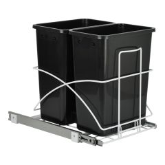 Poubelle coulissante, 2 x 29 l, 20" x 14,5" x 19,5"