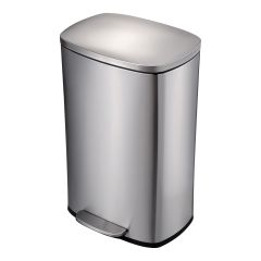 Poubelle à pédale - inox - 30 l