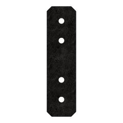 Ancrage plat ZMAX, OA AV, noir, 4" x 12"