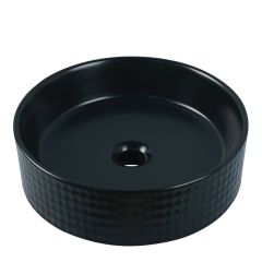 Vessel Round Sink - 15 3/4" x 5 5/16" - Matte Black