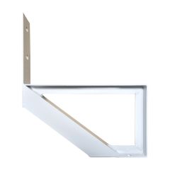 Limon de marche, aluminium, 1 marche, blanc, 15"