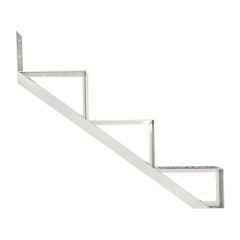 Limon de marche, aluminium, 3 marches, blanc, 30"