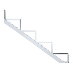Limon de marche, aluminium, 4 marches, blanc, 37 ½"