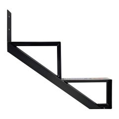 Limon de marche, aluminium, 2 marches, noir, 22 ½"