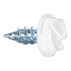 Vis en acier pour gouttière, blanc, 8/pqt