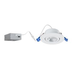Lumière encastrée, DEL, directionnel, blanc, 5 CCT, 4", 4/pqt