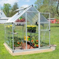 Greenhouse, Hybrid, argent, 6’ x 8’