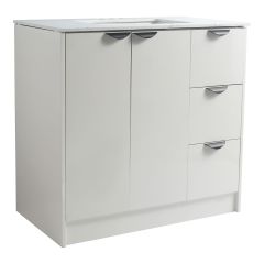 Meuble-lavabo Amadora, 35 1/2", fini blanc
