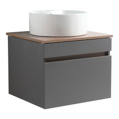Meuble-lavabo Bassano, 20", fini gris