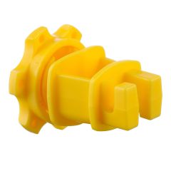 Isolateur pour poteau en T, 25 mm, jaune, 20/pqt