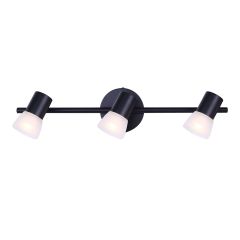 Rail, 3 lumières, Hudsa, noir
