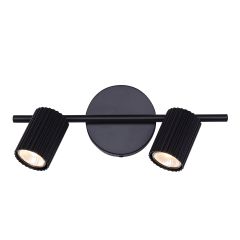 Rail, 2 lumières, Bastellica, noir, 14"