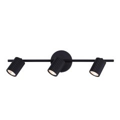 Rail, 3 lumières, Bastellica, noir, 22"