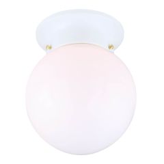 Plafonnier, Waxim, blanc, 6"