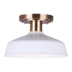 Plafonnier Osani, 10", blanc-or