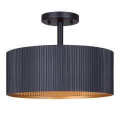 Plafonnier, Ajacio, noir, 13"