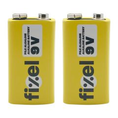 Piles alcalines 9 V, 2/pqt