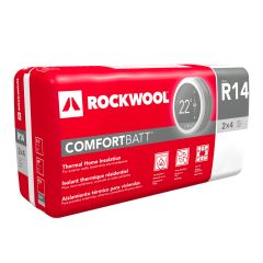 Isolant en laine de roche, R-14, 3,5" x 16,25" x 48", acier