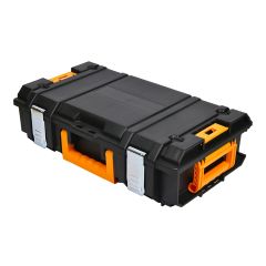 Stackable Tool Box - Secure Latches - 21.6’’ x 13.4’’ x 6.3’’ - Black