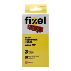 Wall Tap – 3 Outlets – 15A – Orange