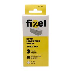 Wall Tap – 3 Outlets – 15A – White