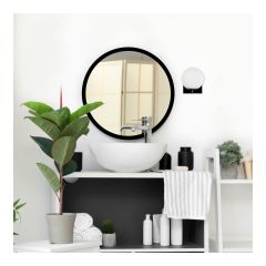 Luminaire mural pour vanité, 1 lumière, noir