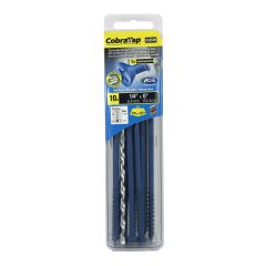 Concrete Screws, Flat Head, 1/4 x 6-in, 10/Pkg