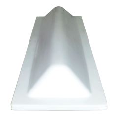 Pare-chocs de quai, plat, blanc, 18 po