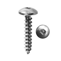Vis à tête bombée, #10 x 1 po, acier inoxydable, 100/pqt
