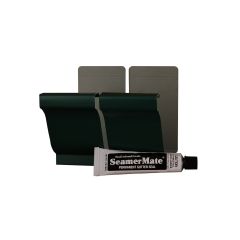 Gutter Joiners with Sealant, Aluminum, Black, 5-in, 2/Pkg