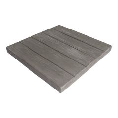 Dalle de patio Foresta, imitation bois, béton, 20" x 20", gris foncé