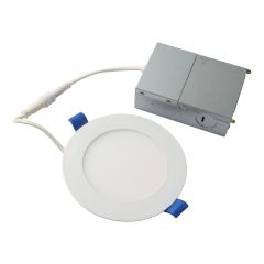 Luminaire encastré DEL, 4", 4000K, blanc chaud, blanc, 8/pqt