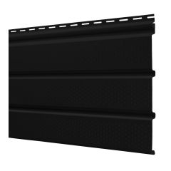 Soffite en vinyle Atika, T4 plein, ventilé, 144" x 12", noir