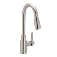 Robinet de cuisine Lilibeth, douchette rétractable, inox Spot Resist