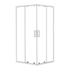 Porte de douche coulissante Evisa, avec cadrage, 36" x 36", fini chrome