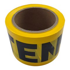 Ruban de sécurité « ATTENTION », plastique, 3" x 300', jaune