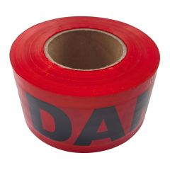 Ruban de sécurité « DANGER », plastique, 3" x 1000', rouge